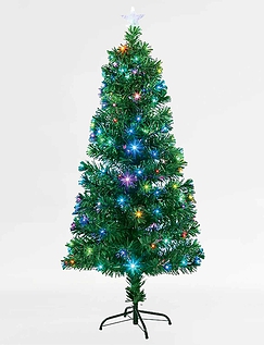 24 Inch LED and Fibre Tipped Tree With Star Green