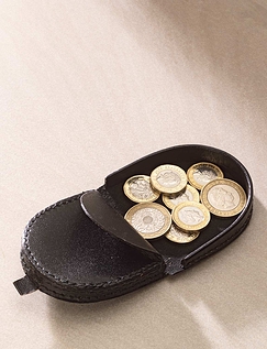 Leather Coin Purse Black