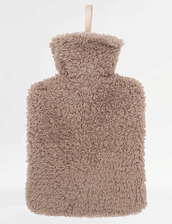 Teddy Bear Fleece Hot Water Bottle Mink