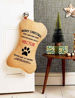 Personalised Dog Stocking Natural