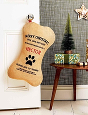 Personalised Dog Stocking Natural