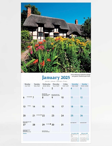 English Cottage Gardens 2025 Luxury Calendar