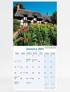 English Cottage Gardens 2025 Luxury Calendar Multi