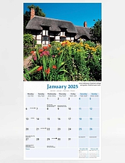 English Cottage Gardens 2025 Luxury Calendar Multi