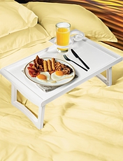 Folding Tray Bed Table White