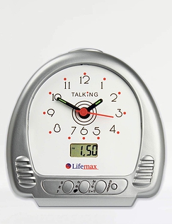 Talking Alarm Clock Silver