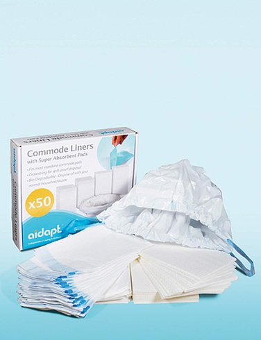 Commode Liner With Absorbent Pad