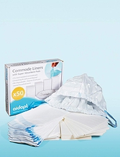 Commode Liner With Absorbent Pad White