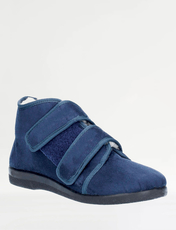 Wide Fit Fleece Lined Bootie Slipper NAVY