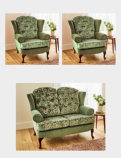 Cumbria 2 Seater Plus 2 Chairs Green