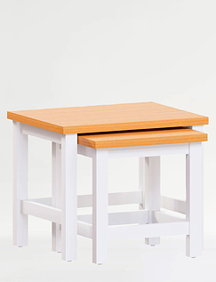 Nest of 2 Tables - White