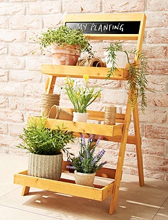 Wooden Planter Rack Pine