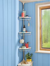 Telescopic Corner Shelf White