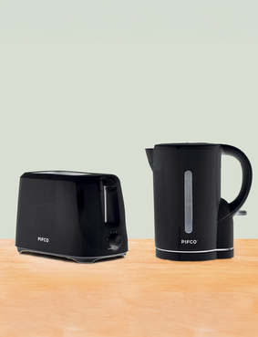 Pifco Kettle and Toaster Set Black
