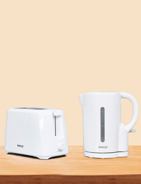 Pifco Kettle and Toaster Set Black