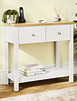 Twin Drawer Console Table Grey