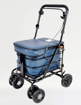 4 Wheel Prestige Shopper with Seat Brown