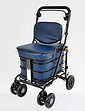 4 Wheel Regal Shopper with Seat and Backrest Brown