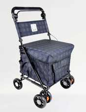 Sovereign Trolley with Seat and Backrest NAVY