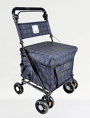 Sovereign Trolley with Seat and Backrest Blue