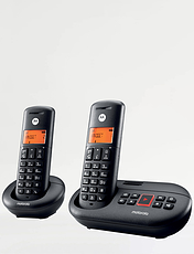 Motorola Twin Cordless Phone Black