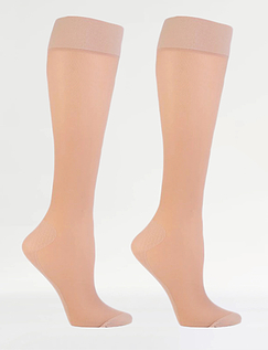 12 Pack Deep Cuff Knee High Socks Natural