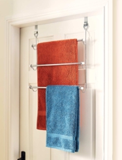 Over Door Towel Rack Silver