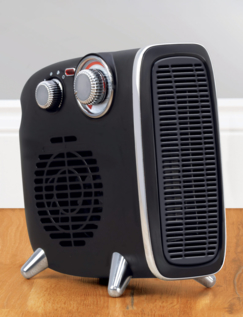 Dual Position Fan Heater Black