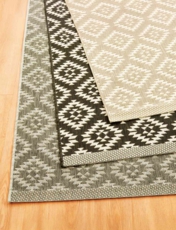 Mosaic Larger Size Flatweave Rug Black