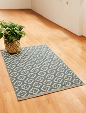 Mosaic Larger Size Flatweave Rug NAVY