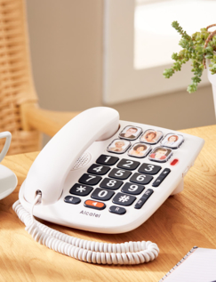 Big Button Telephone White