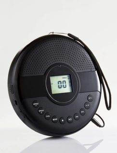 Retro Series Personal CD Player and Speaker Black