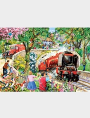 Steaming Along 4 x 500pc Jigsaw Boxed Set Multi