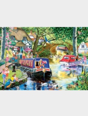 Cruising The Canals 4 x 500pc Jigsaw Boxed Set Multi
