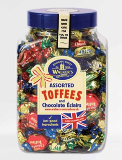 Walkers Toffee and Eclairs Sweet Jar Multi