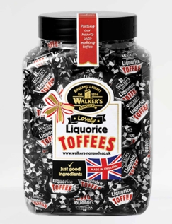 Walkers Liquorice Toffee Sweet Jar Multi