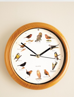 Bird Song Clock Wood