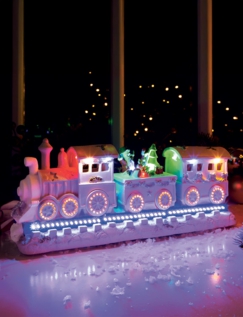 Christmas Train With Flickering LED and Music Multi