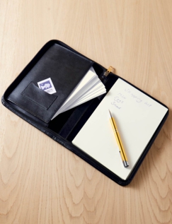 Leather Writing Set Black