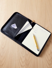 Leather Writing Set Black