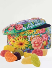 Fruit Jellies English Garden Flowers Tin Multi