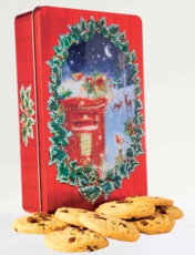 Chocolate and Orange Biscuits Midnight Post Festive Tin Multi