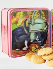 Embossed Cat Tin Set of 2 Multi