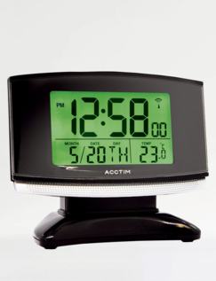 Extra Large Digit Radio Controlled Alarm Clock Black