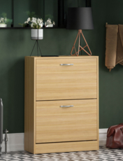 2 Drawer Shoe Cabinet Pine