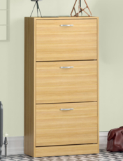 3 Drawer Shoe Cabinet Pine