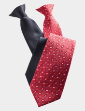 Pack of 2 Clip-On Ties Burgundy