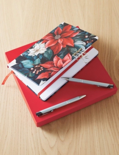 Poinsettia Stationery Set Multi