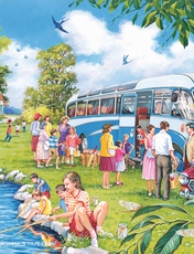 House of Puzzles Going Places 4 x 500 Piece Jigsaw Set Multi