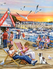 House of Puzzles Days at the Dock 4 x 500 Piece Jigsaw Set Multi